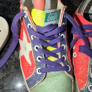 Authentic Golden Goose Multicolor glitter sneakers